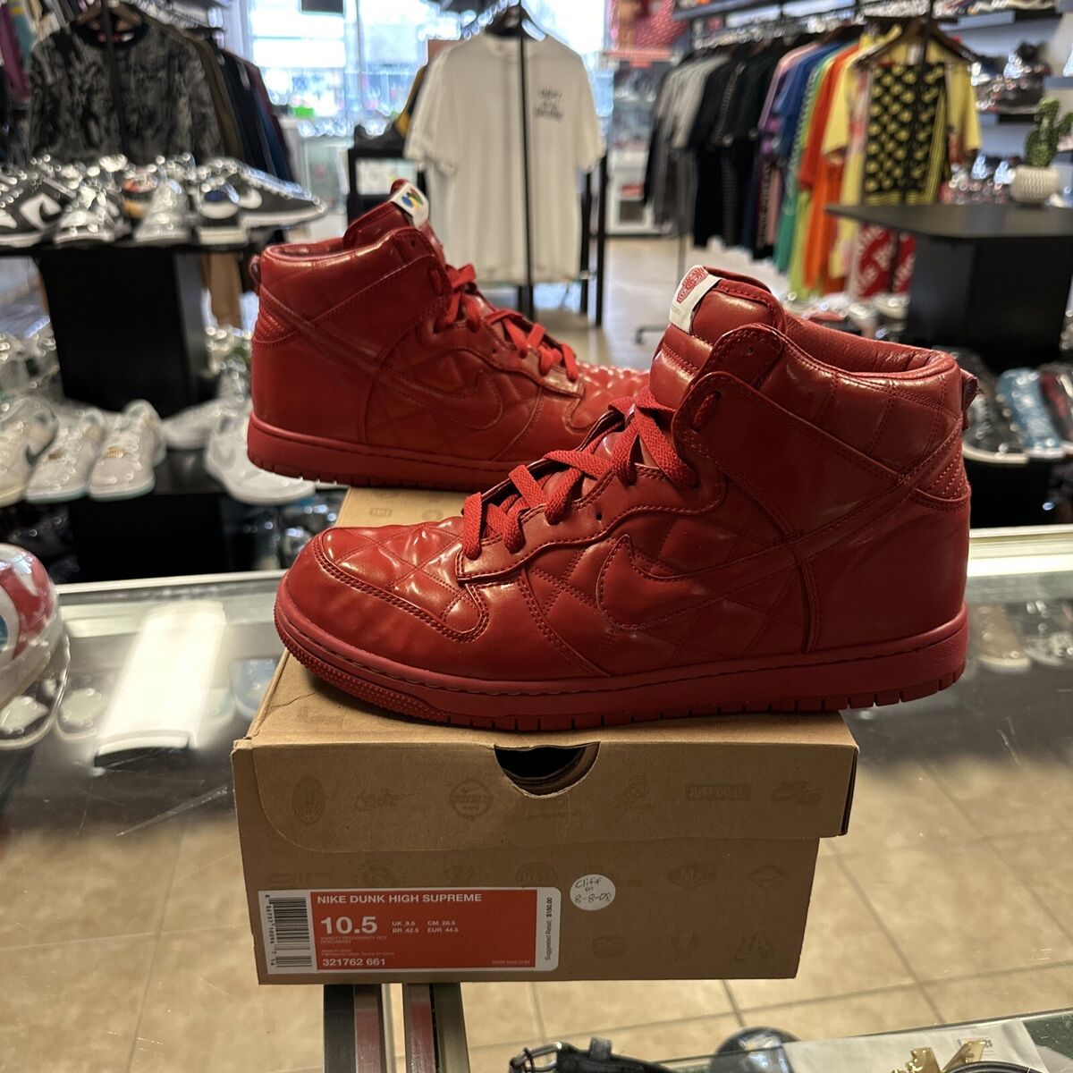 2008 NIKE SB DUNK HIGH SUPREME OLYMPIC QUILTED TRUE RED 2008 NIKE SB DUNK HIGH SUPREME OLYMPIC QUILTED TRUE RED