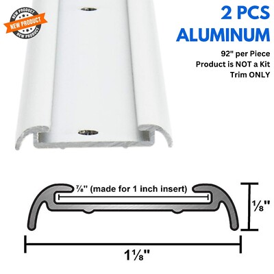 RV Insert Roof White Flat Trim for Waterproofing Sealing External Travel Trailer