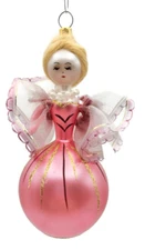 Soffieria De Carlini Lady Fancy Pink Dress Italian Christmas Tree Ornament