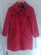 Women's Esmara Red Blue White Rain Coat Uk 10