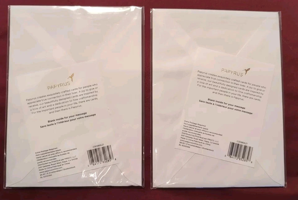 Papyrus Blank Card Mountain Forest trees Laser Cut Real Wooden Treeline Unique - Image 2 of 4