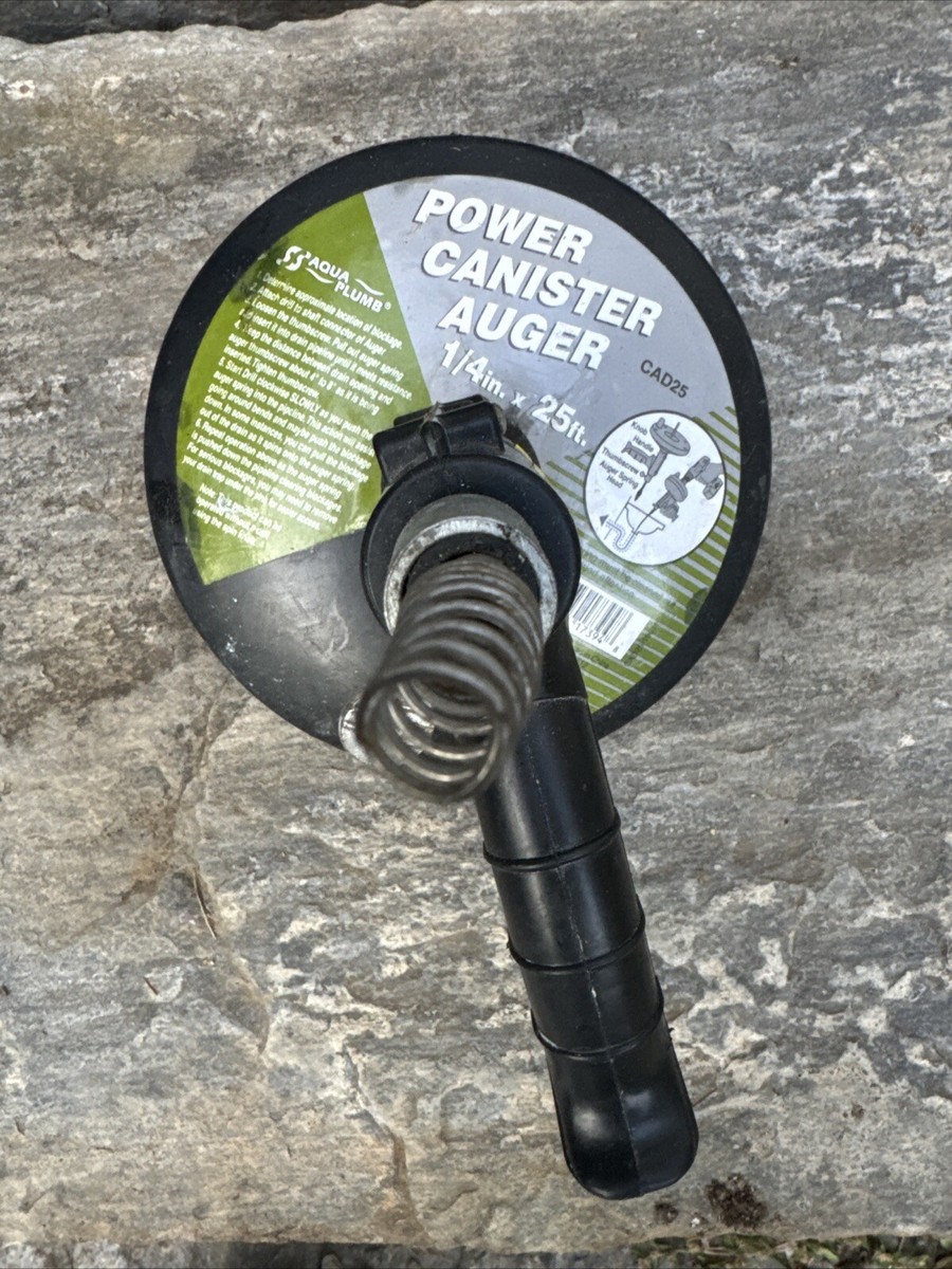 NEW Aqua Plumb 25' Manual/Power Canister 1/4” Auger Nice! | eBay