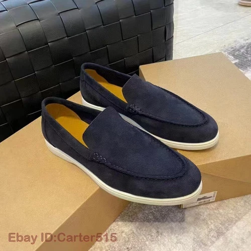 Mocasines informales de gamuza estilo británico para hombre ligeros sin cordones zapatos cómodos 38-48 - Imagen 17 de 46