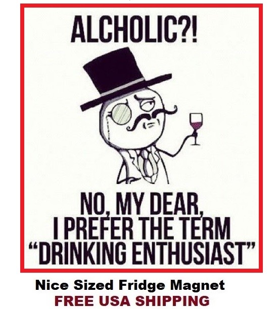 554 - Divertido imán de refrigerador alcohólico para beber