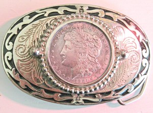 silver dollar buckle