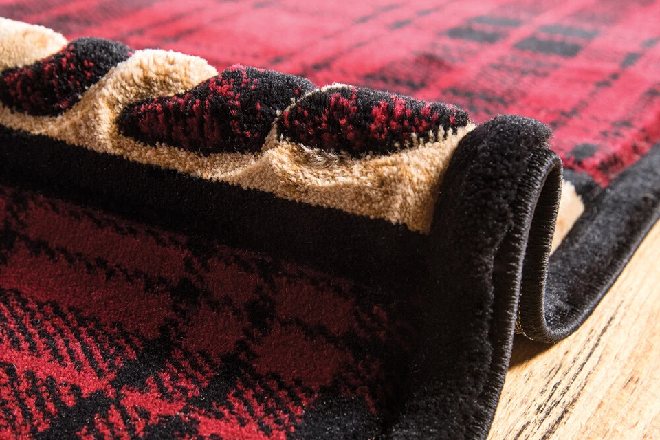 Ковер на часть комнаты United Weavers Red Plaid с подкладкой Bears Southwestern в полоску 2055 40834 - Изображение 2 из 4