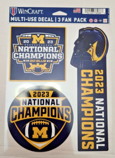 Michigan Wolverines NCAA 2023 Champions Multi-Use Decal 3 Fan Pack