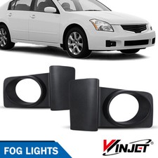Fit For 2007-2008 Nissan Maxima Pair Of Fog Lights Bezel Cover Front Black Cover