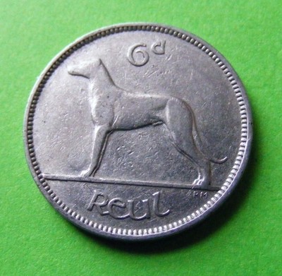 Irish 1940 Sixpence Coin Old Vintage Ireland 6d Original 