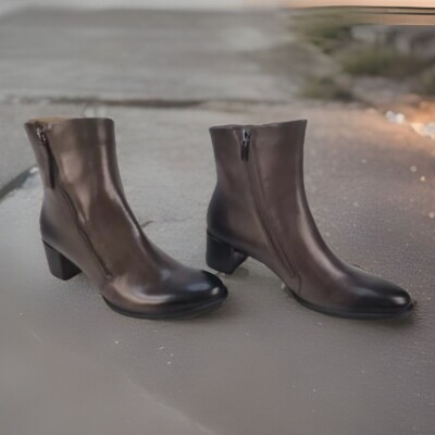 Women's Danish Designs Ecco Shape 35 Ankle Boot Leather Brand New In Open Box