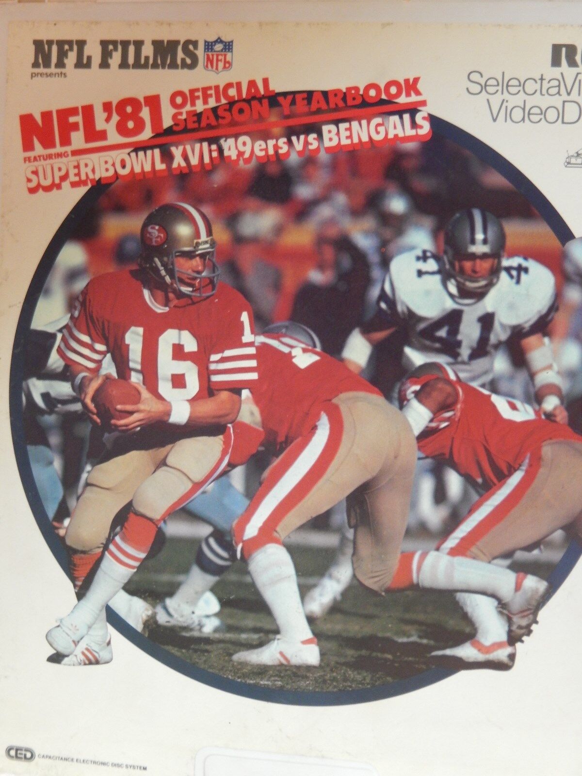NFL 81 Super Bowl XVL 49 ers vs Bengals  CED Video Disc