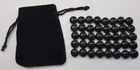 Set of 40 SOLID BLACK Pente Glass Stone Game Playing Piece part replacement NEW