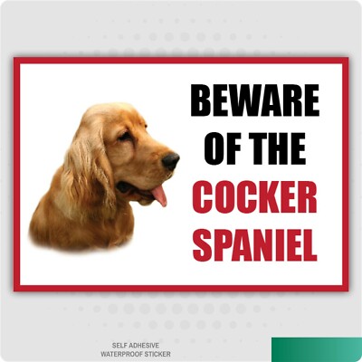 Lustige Vorsicht vor dem COCKER SPANIEL Hund Vinyl Auto Van Aufkleber Sticker Haustierliebhaber 