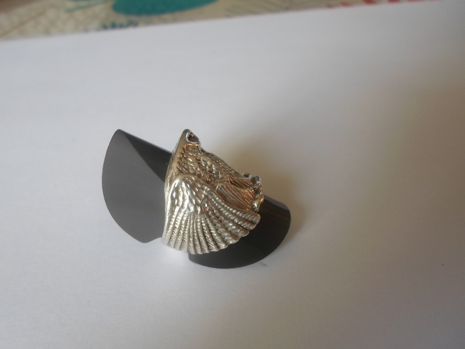 solid silver ring, eagle, size 51 - image 8