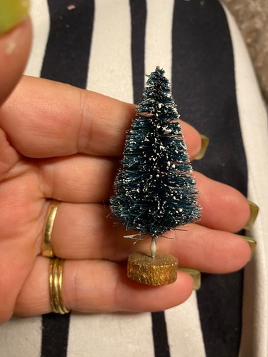 Vintage kleine Flaschenbürste Baum Weihnachten 3" - Bild 2 von 3