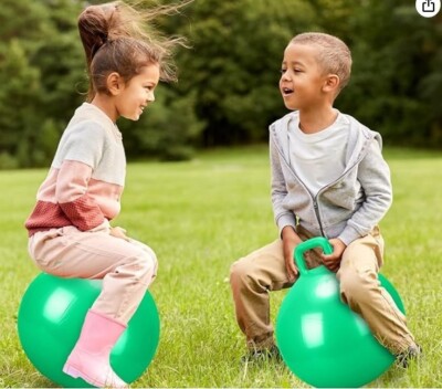 GREEN Hi Hopper Jumper Bouncy Ride-on Hop Ball w Handle Obstacle Course 60CM 23''