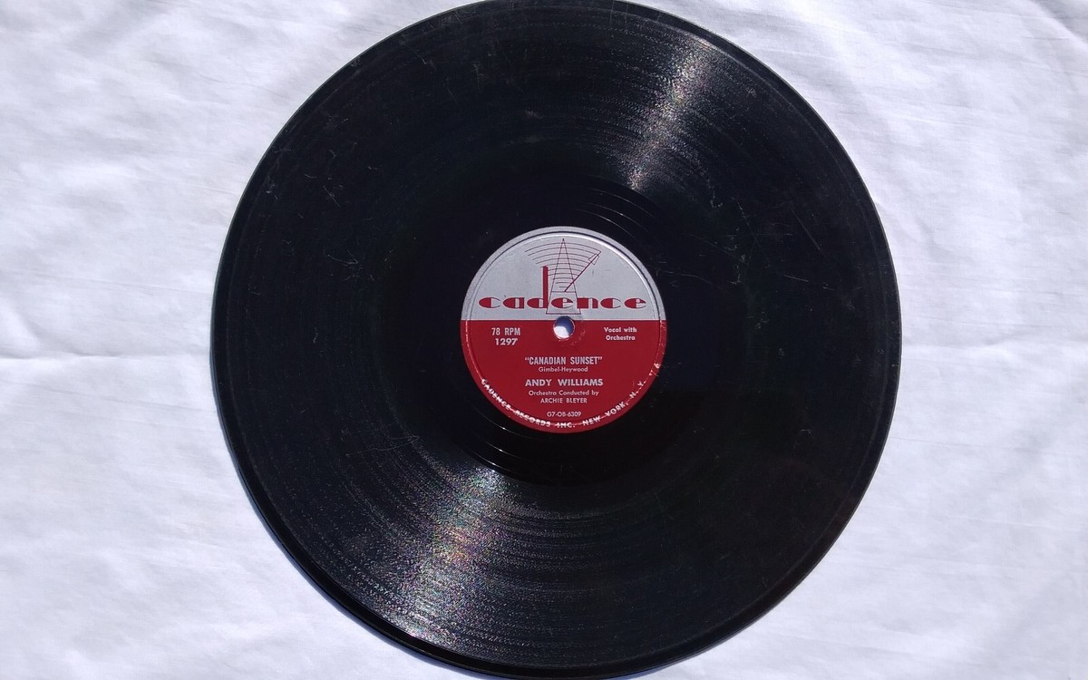 Andy Williams 78rpm Single 10-inch Cadence Records #1297 Canadian