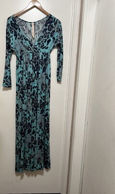 LANI CALIFORNIA LONG SLEEVE BLUE TIE DYE MAXI DRESS SIZE S | eBay