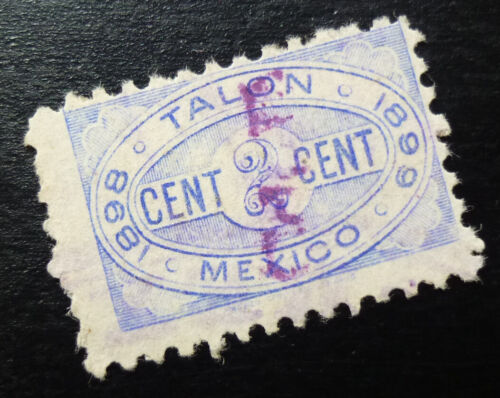 Timbre revenu non postal Mexique Amérique latine États-Unis talon 2 cents B52 - Photo 1 sur 2