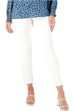 Belle by Kim Gravel Flexibelle Zip Back Ankle Pants Cream