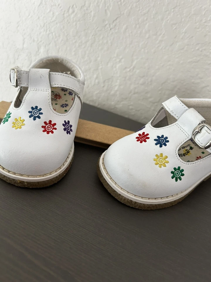 Smartfit девочек белый кожаный платье туфли ребенка ясельного возраста размер 4 Вт регулируемый нескользящий - Изображение 4 из 4