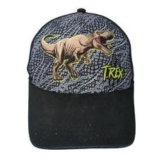 Trex Dinosaur Youth Snapback Hat Black OS Adjustable 6 Panel Jurassic World