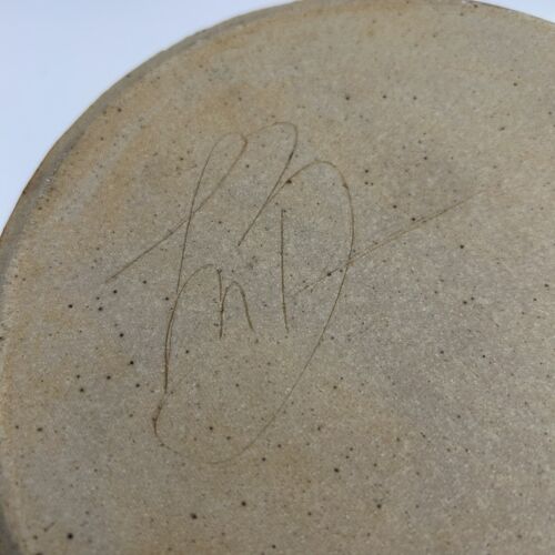 Signed Studio Pottery Vintage Casserole Pot Lid With Handles Handcrafted 7”x3” - Picture 8 of 9
