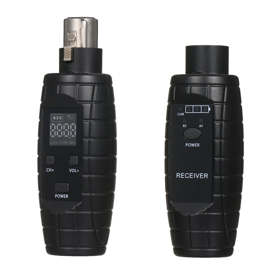 Wired to Wireless Microphone Converter Transmitter Receiver Rechargeable M6O8 - Image 2 of 4