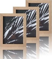 Bilderrahmen 15X20Cm Holz Fotorahmen 3Er Set Natur Acrylglas