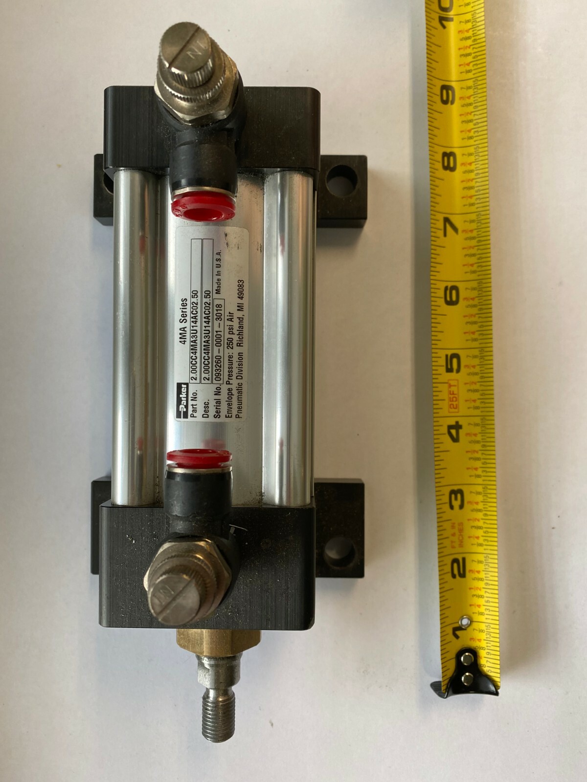 Parker 4 MA Series 2" Bore Pneumatic Cylinder with 2.50 Stroke Length