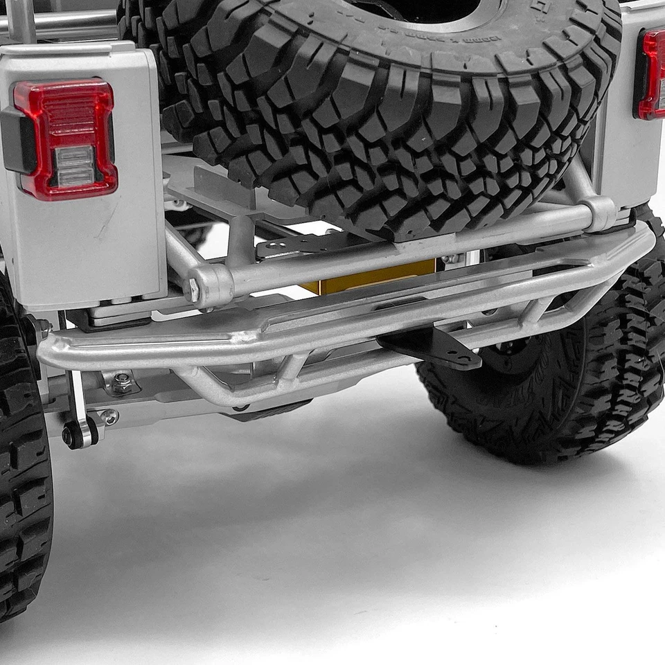 CChand Metal Rear Bumper Silver On JK MAX RC Kit 1/8 Capo Electric Off-road Car - Image 4 of 4
