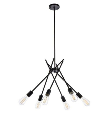 Foyer Dining Room Kitchen Chandelier Ceiling Light Fixture Modern Sputnik Black