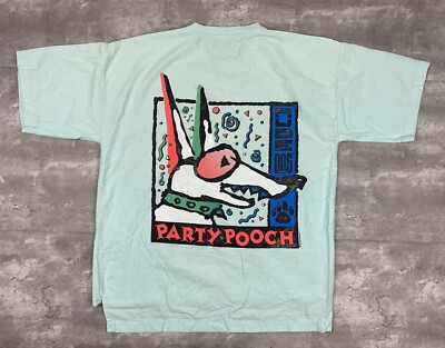 vintage 80s RUDE DOG PARTY POOCH POCKET T SHIRT SURF SKATE SUN