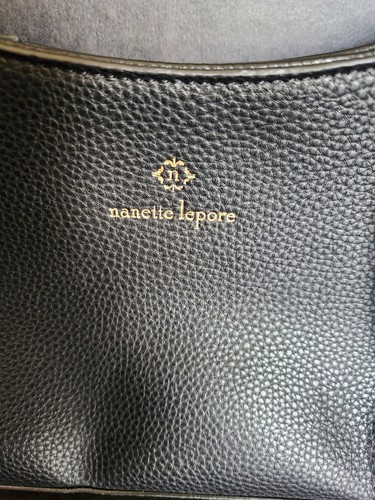 NWT Nanette Lepore SANDIE Baguette Purse w CC Case • BLACK Vegan Leather - Picture 3 of 8