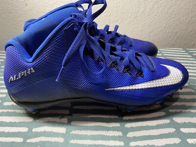 Nike 705409-410 Alpha Men’s Football Cleat Blue White Shoes Size 
