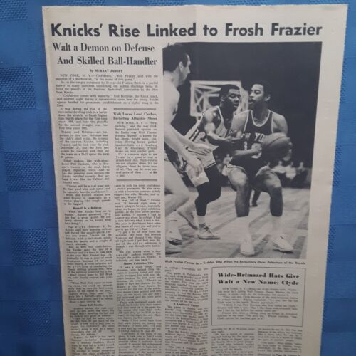 1968 New York Knicks Walt Frazier NBA Basketball Madison Square Garden