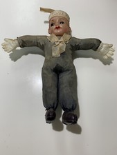 Vintage 1940s Celluloid Cloth US Navy Sailor Boy Doll Head Hands Feet