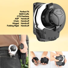Handcuff Holster Fit ASP S&W CTS Peerless Hinged Chain Folding Rigid Handcuff