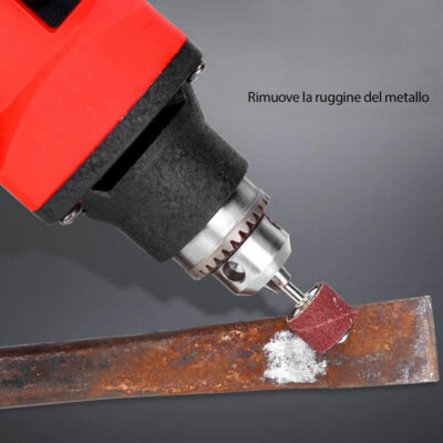 Adattatore Per Levigatrice A Mandrino | Kit Per Trapano In Lega Alluminio - Tamburo Abrasivo Universale - Foto 9