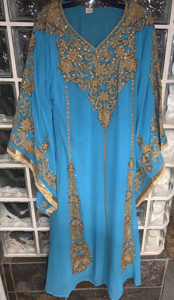 aqua blue indian dress 7.8 inch wide Dusty Rose & Navy Blue Bridesmaid Bouquet main image 0