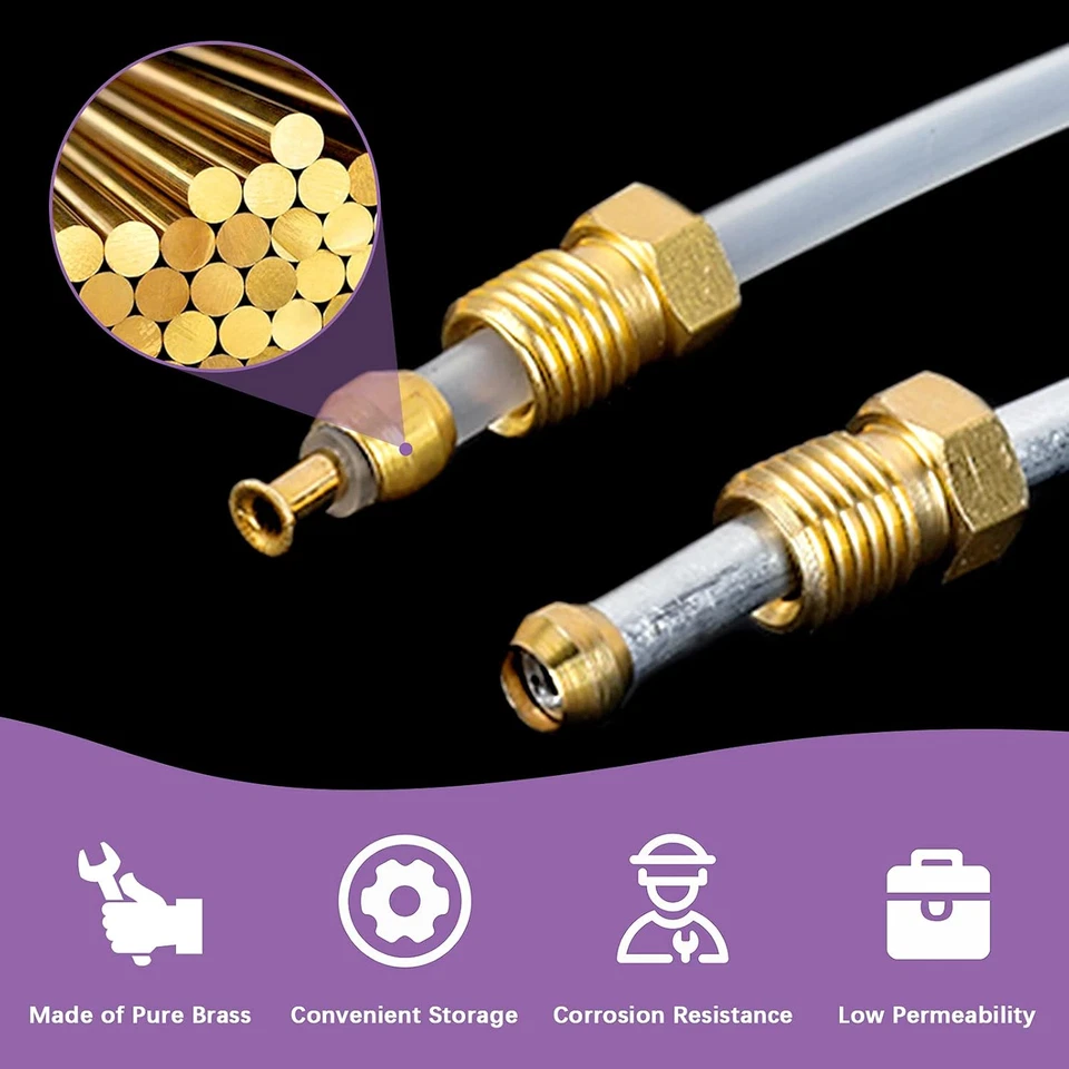 Swpeet 105 Pcs Tube OD 1/4'' 3/8'' 1/2'' Brass Compression Sleeves Ferrules, 3 S - Image 4 of 4