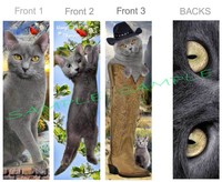 3 Lot-cat Russian Blue Bookmark Gray Cowboy Western Art Card Figurine Ornament 3 Lot-cat Russian Blue Bookmark Gray Cowboy Western Art Card Figurine Ornament