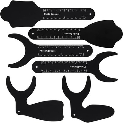 Dental Photography Contrast Board Set, 6 Pieces, Black Background White