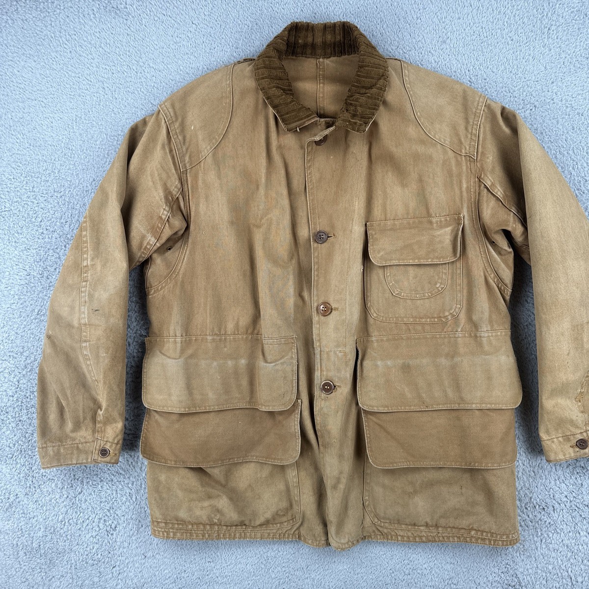 セ－ル！50s Euro Corduroy Hunting Jacket Original 1950s French Corduroy Workwear Hunting Jacket - Size 40