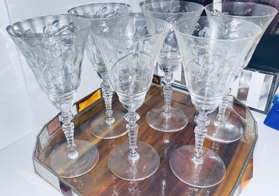 Set of 6 Libbey Marshfield by Rock Sharpe, Stem 2006. Vintage, Circa 1938