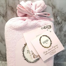 Maison Des Fleurs Terry Hair Drying 2 Piece Pillowcase/Scrunchie NWT 20 X 30 in