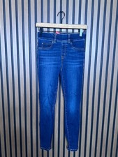 SPANX Jeggings XS Womens Blue Denim Pull On Skinny 3D Tight Jeans