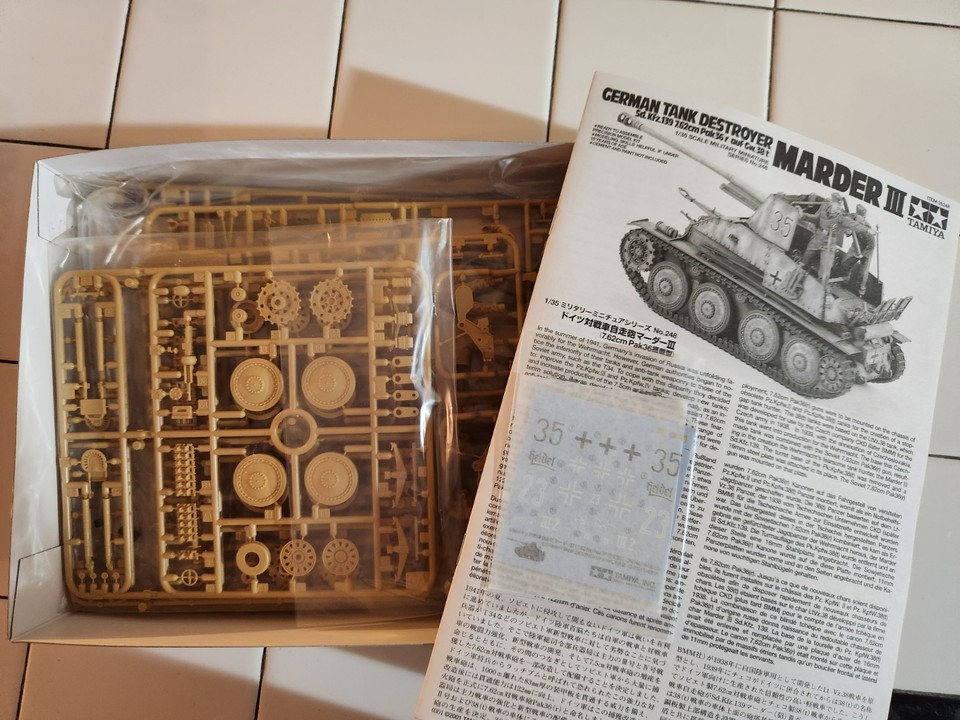 Tamiya 35248 German Tank Destroyer Marder III Sd.Kfz.139 7.62cm Pak36(r) 1/35