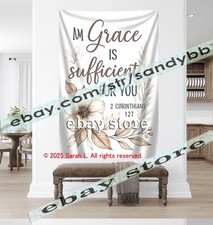 Fabric Tapestry Corinthians Faith Home Decor christian encouragement 59X82 in