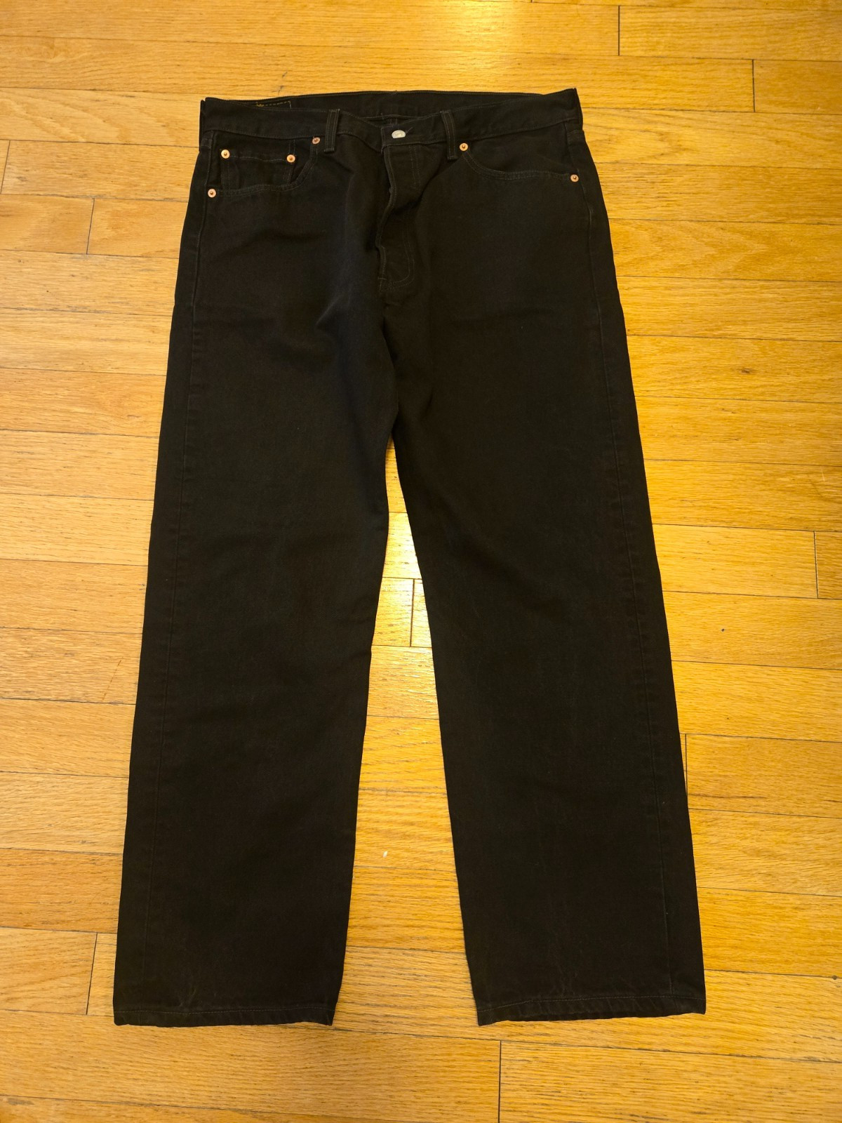36x30 Black Classic Original Fit Denim Straight Button Fly